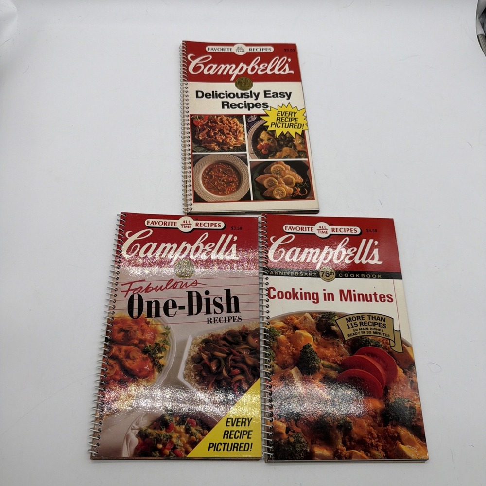 Vintage 1991-1992  Lot Of Three, Campbell's Favorite All Time Recipes